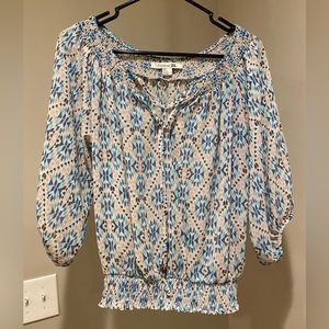 Blue Aztec Blouse